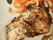 Pollo «piatto» alla griglia con aglio e zenzero